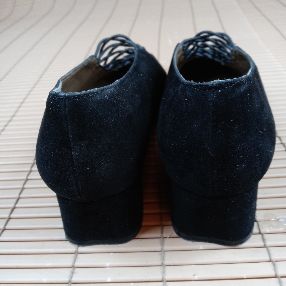 Stuart Weitzman Women's Black Suede 2" Block Heel - image 7